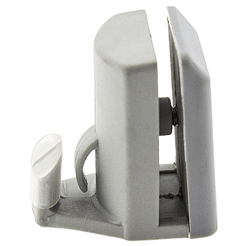 Нижній гачок для скляних дверей душової кабіни пластиковий сірий ( К-01 )