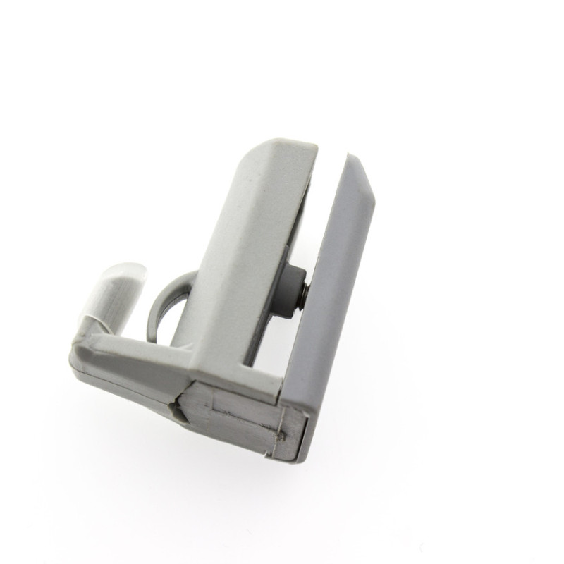Нижній гачок для скляних дверей душової кабіни пластиковий сірий ( К-01 )