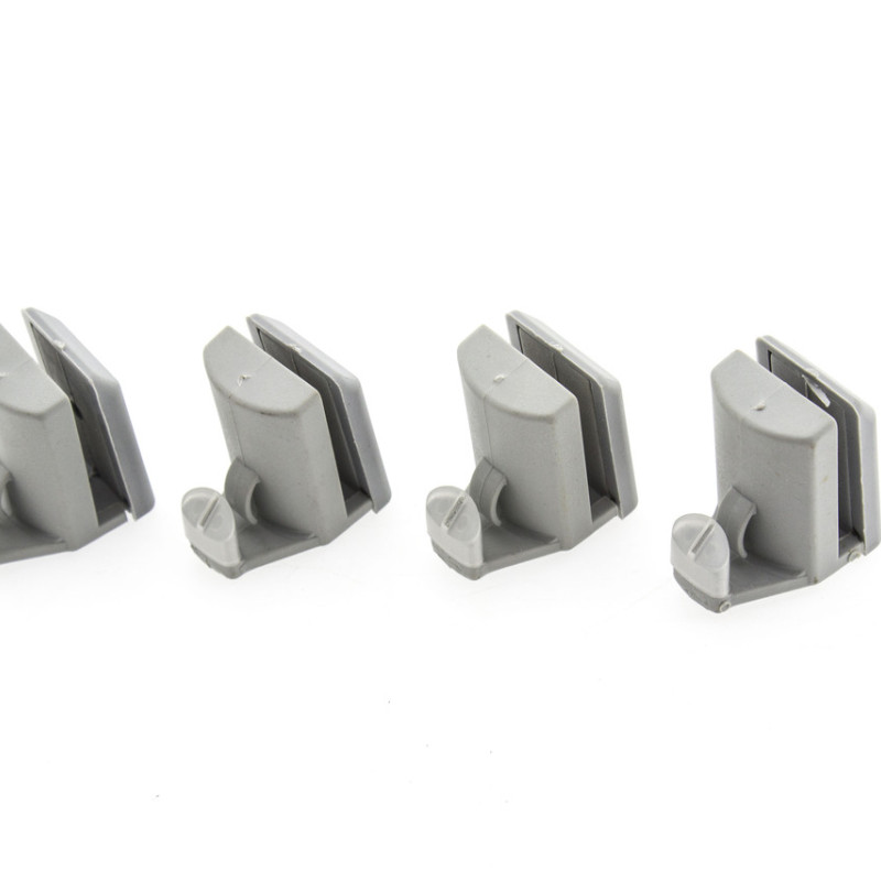 Нижній гачок для скляних дверей душової кабіни пластиковий сірий ( К-01 )