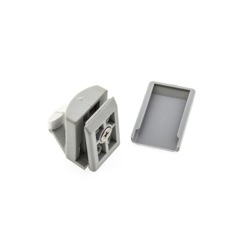 Нижній гачок для скляних дверей душової кабіни пластиковий сірий ( К-01 )