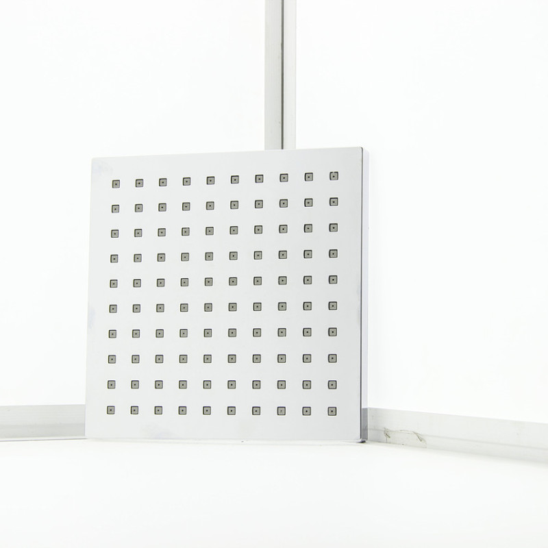 Лійка для душової кабіни, квадратна 180 мм. х 180 мм. ( Л-180\17 ) товщина 17 мм. Шток з зовнішньою різьбою.