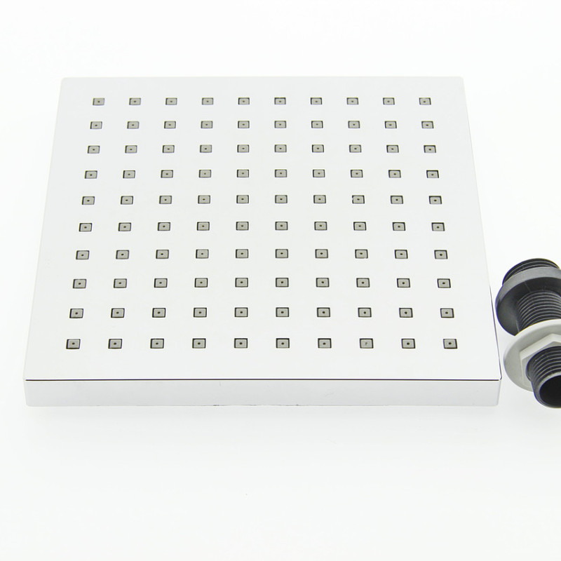Лійка для душової кабіни, квадратна 180 мм. х 180 мм. ( Л-180\17 ) товщина 17 мм. Шток з зовнішньою різьбою.