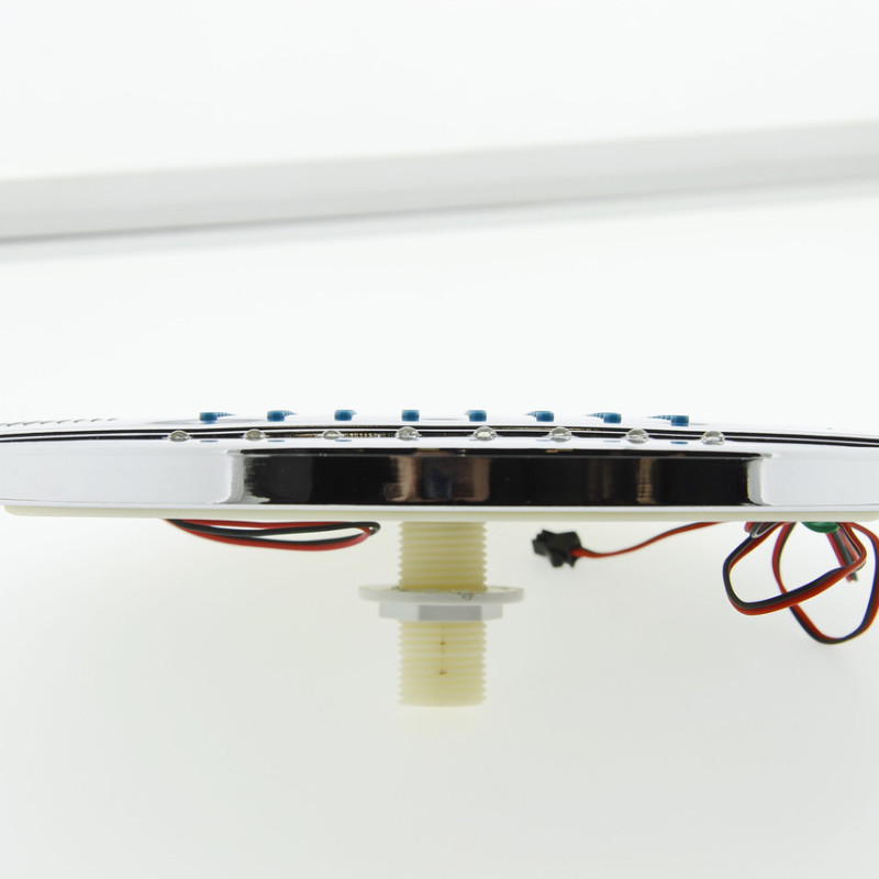 Лійка для душової кабіни, з підсвічуванням діаметром 250 мм ( Л-250Л ) Шток з зовнішньою різьбою.