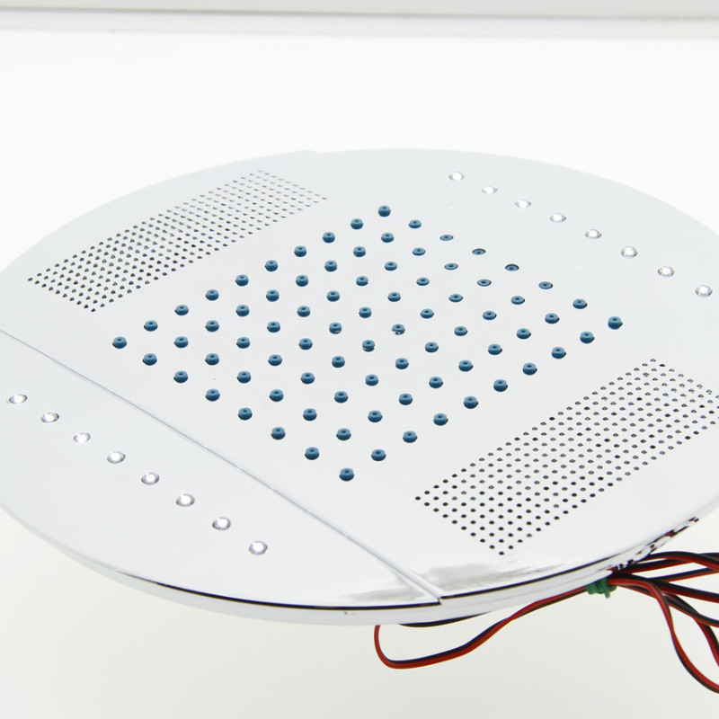 Лійка для душової кабіни, з підсвічуванням діаметром 250 мм ( Л-250Л ) Шток з зовнішньою різьбою.