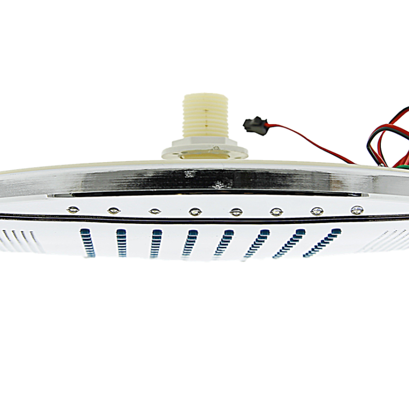 Лійка для душової кабіни, з підсвічуванням діаметром 250 мм ( Л-250Л ) Шток з зовнішньою різьбою.