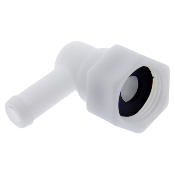 Кут поворотний, пластиковий ( У01 ) з ніпелем 11 мм та накидною гайкою з різьбою 1\2" ( американка )