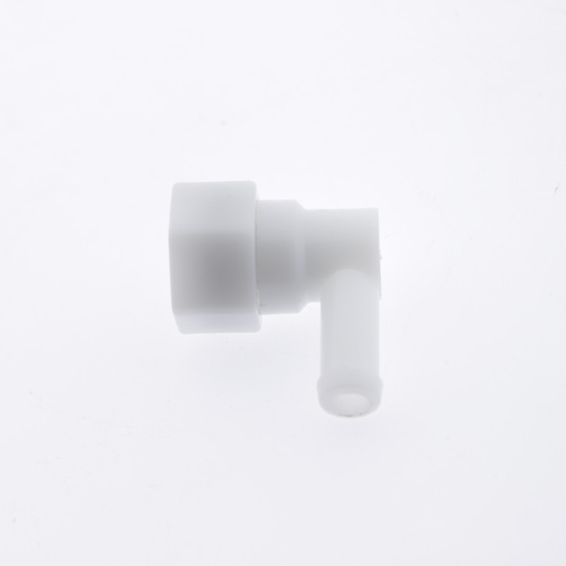 Кут поворотний, пластиковий ( У01 ) з ніпелем 11 мм та накидною гайкою з різьбою 1\2" ( американка )