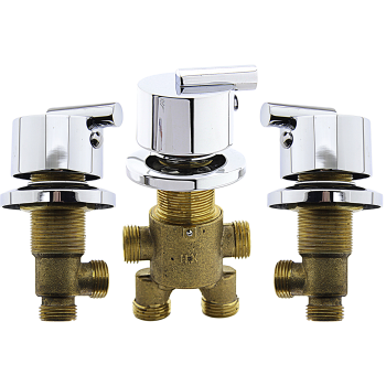 Змішувачі на борту ванну різання з круглими ручками (ДЖ6701)