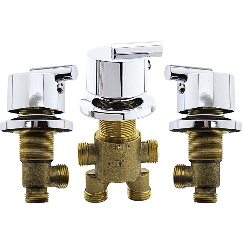 Змішувачі на борту ванну різання з круглими ручками (ДЖ6701)