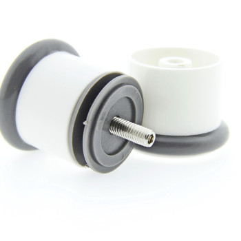 Ручка для дверей душової кабіни ( Н 07 ) Біла на один отвір, пластикова