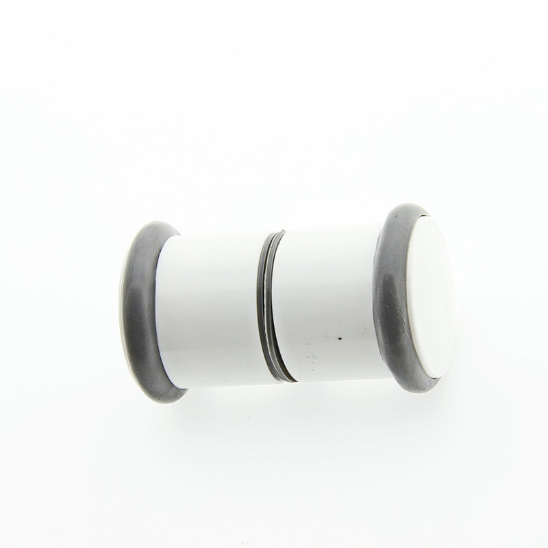 Ручка для дверей душової кабіни ( Н 07 ) Біла на один отвір, пластикова