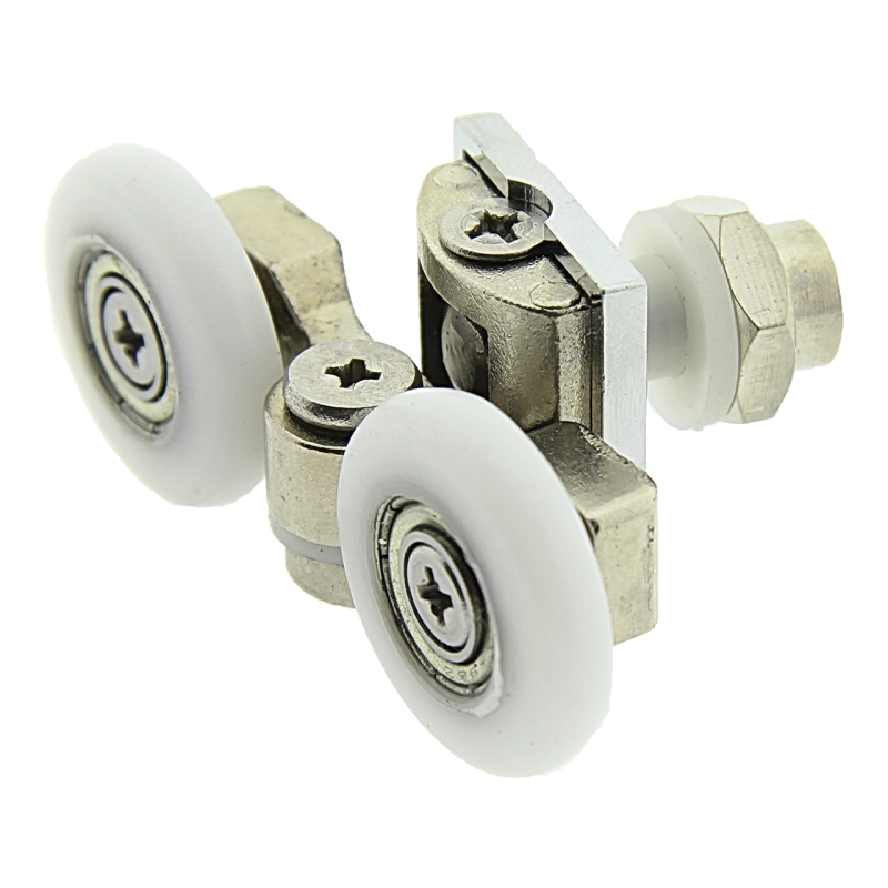 Ролики для душової кабіни металеві, подвійні, поворотні ( В-07 )