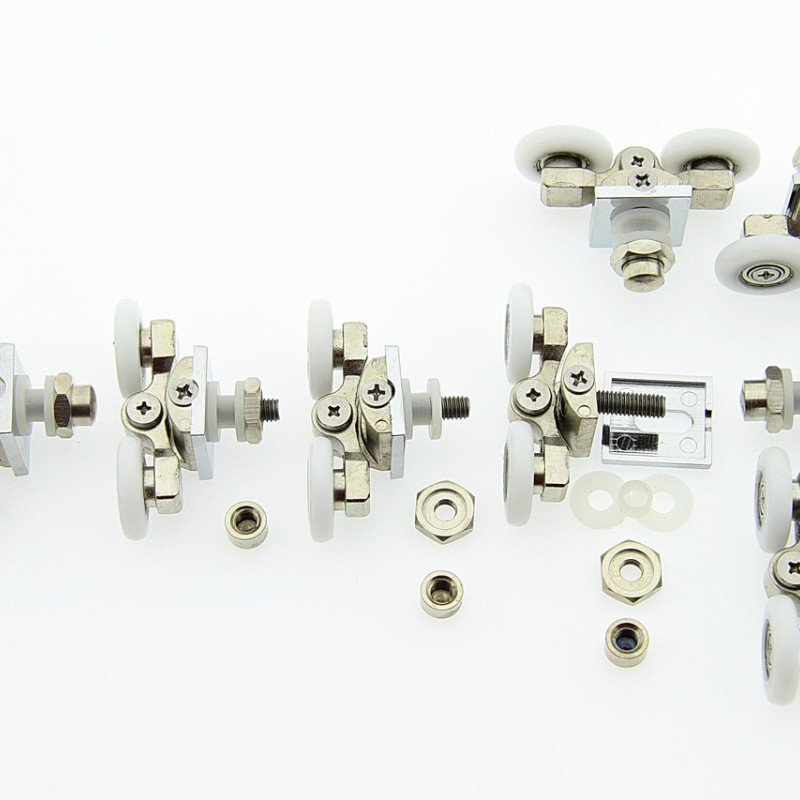 Ролики для душової кабіни металеві, подвійні, поворотні ( В-07 )