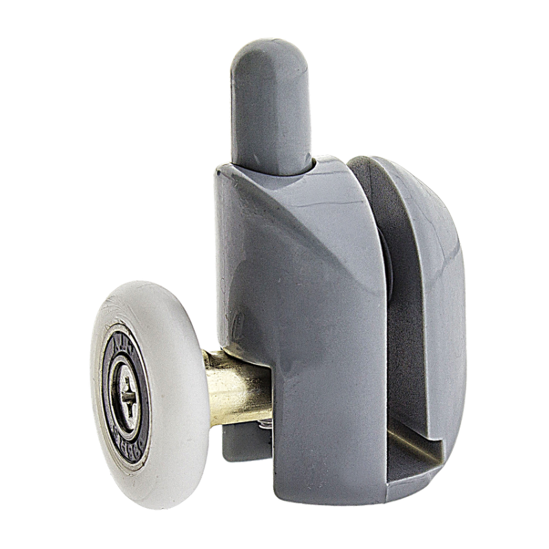 Ролики для душових кабін, комплект ( В-43 А+С ) Верхні подвійні, нижні одинарні сірі. 26 мм.