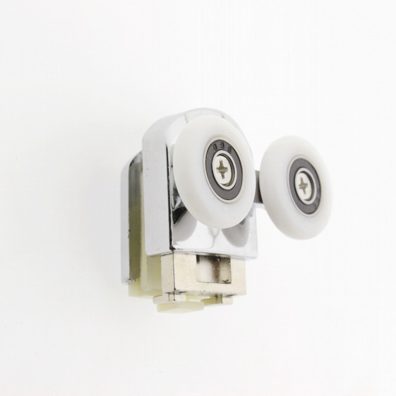 Ролики для душової кабіни подвійні, хромований, нажимной ( M-02 A ) 23 мм.