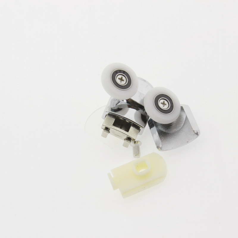 Ролики для душової кабіни подвійні, хромований, нажимной ( M-02 A ) 28 мм.