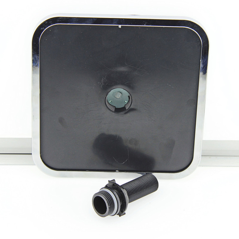 Лійка для душової кабіни, квадратна 180 мм. х 180 мм. ( Л-180\13 ) товщина 13 ммШток з зовнішньою різьбою.