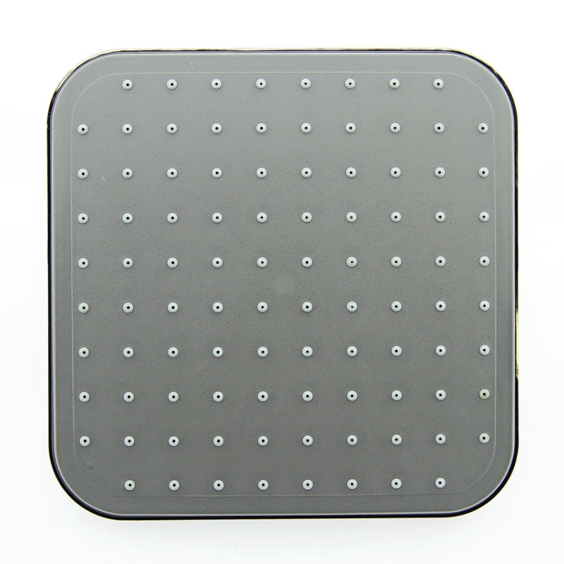 Лійка для душової кабіни, квадратна 180 мм. х 180 мм. ( Л-180\13 ) товщина 13 ммШток з зовнішньою різьбою.