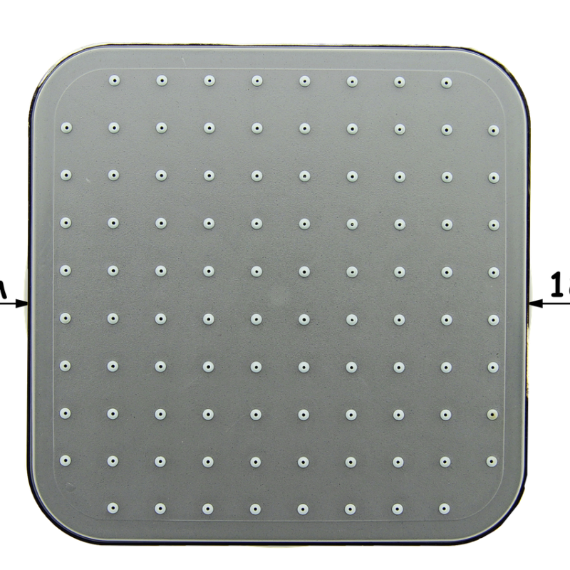 Лійка для душової кабіни, квадратна 180 мм. х 180 мм. ( Л-180\13 ) товщина 13 ммШток з зовнішньою різьбою.