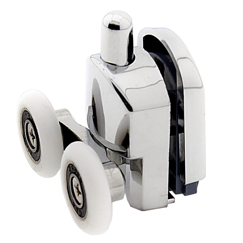 Ролики для душової кабіни подвійні, хромований, нажимной ( M-02 С )