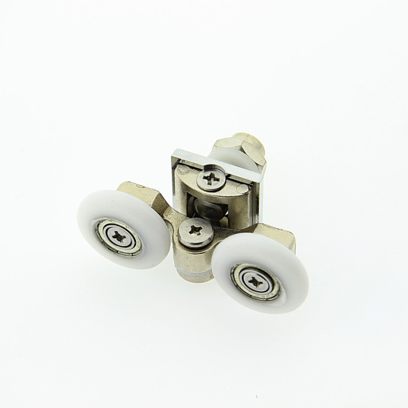 Ролики для душової кабіни металеві, подвійні, поворотні ( В-07 ) 23 мм., 10 м