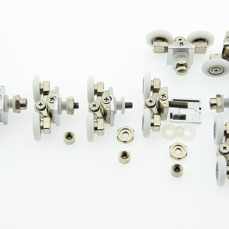 Ролики для душової кабіни металеві, подвійні, поворотні ( В-07 ) 26 мм., 8 мм