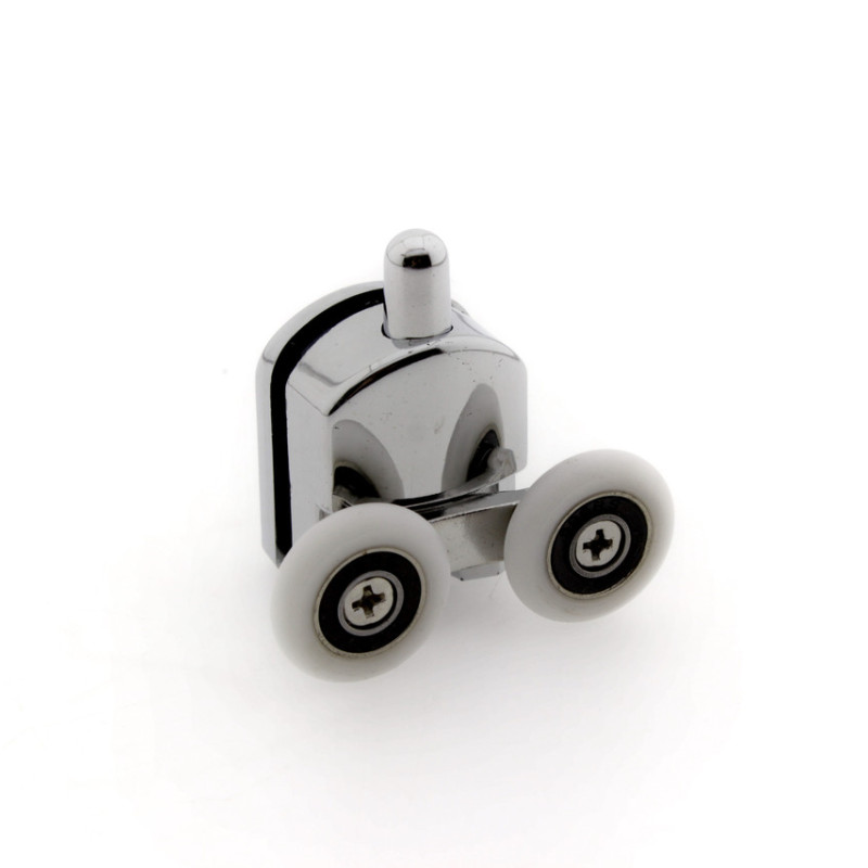 Ролики для душової кабіни подвійні, хромований, нажимной ( M-02 С ) 23 мм.