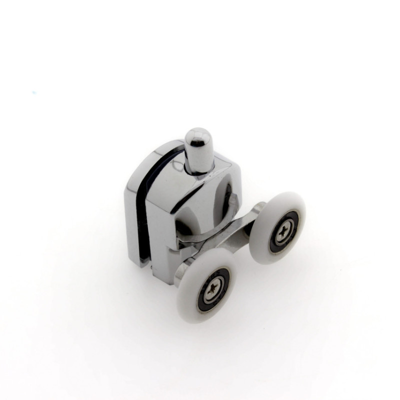 Ролики для душової кабіни подвійні, хромований, нажимной ( M-02 С ) 23 мм.