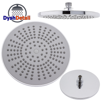 Лійка верхня, стельова для душу діаметром 200 мм. ( Л-200Г ) з поворотним шарніром, пластикова.