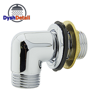 Куточок для підключення душа (УД 03) Латунь, хромований, з зовнішньою різьбою.