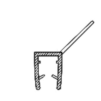 Ущільнювач для душової кабіни (ФС05) 135° вії 10 мм 8 мм