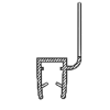 Ущільнювач для скляних дверей душової кабіни (ФС02) завдовжки 2 м.