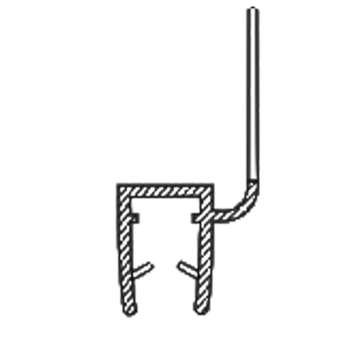 Ущільнювач для скляних дверей душової кабіни (ФС02) завдовжки 2 м.