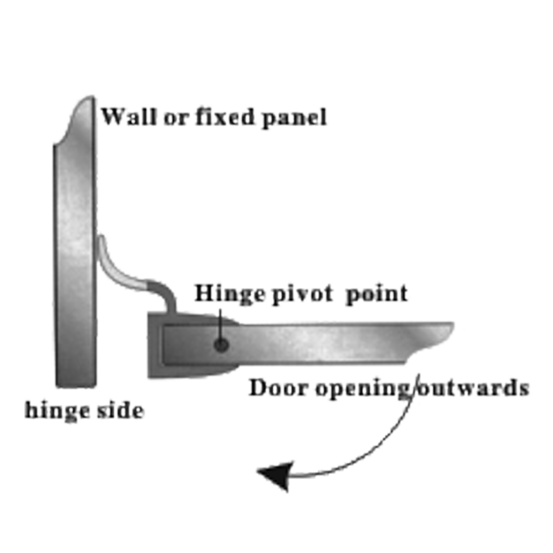 Ущільнювач для скляних дверей душової кабіни (ФС02) завдовжки 2 м. 10 мм.