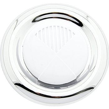 Накладка декоративна під динамік або кулер ( Витяжка ) душової кабіни. Хром з білою вставкою