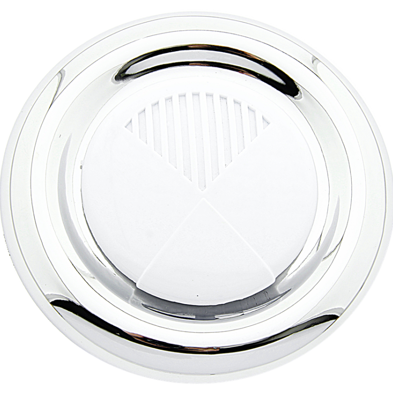 Накладка декоративна під динамік або кулер ( Витяжка ) душової кабіни. Хром з білою вставкою