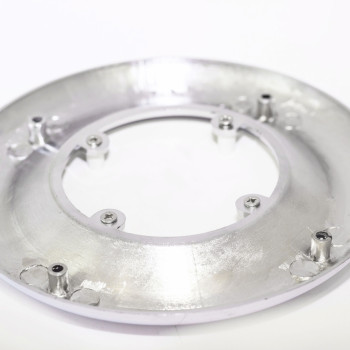 Накладка декоративна під динамік або кулер ( Витяжка ) душової кабіни. Хром з білою вставкою