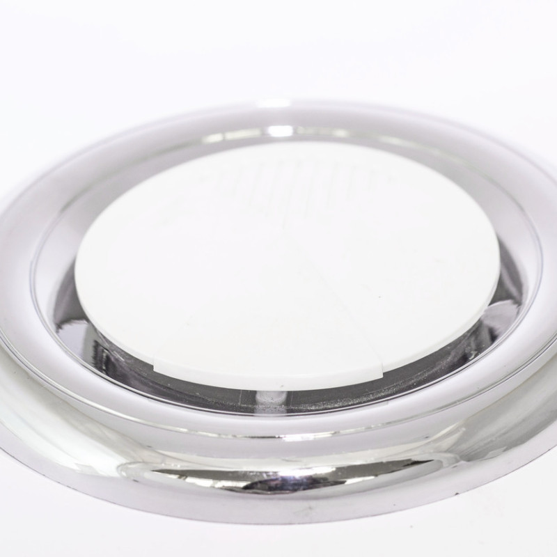 Накладка декоративна під динамік або кулер ( Витяжка ) душової кабіни. Хром з білою вставкою