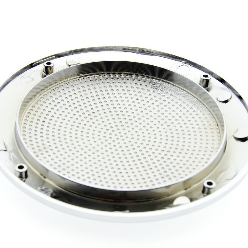 Накладка декоративна під динамік або кулер ( Витяжка ) душової кабіни. Хром з сіточкою.