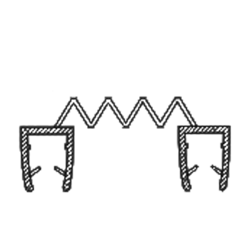 Ущільнювач з'єднувальний для скла душової кабіни (ПП04)