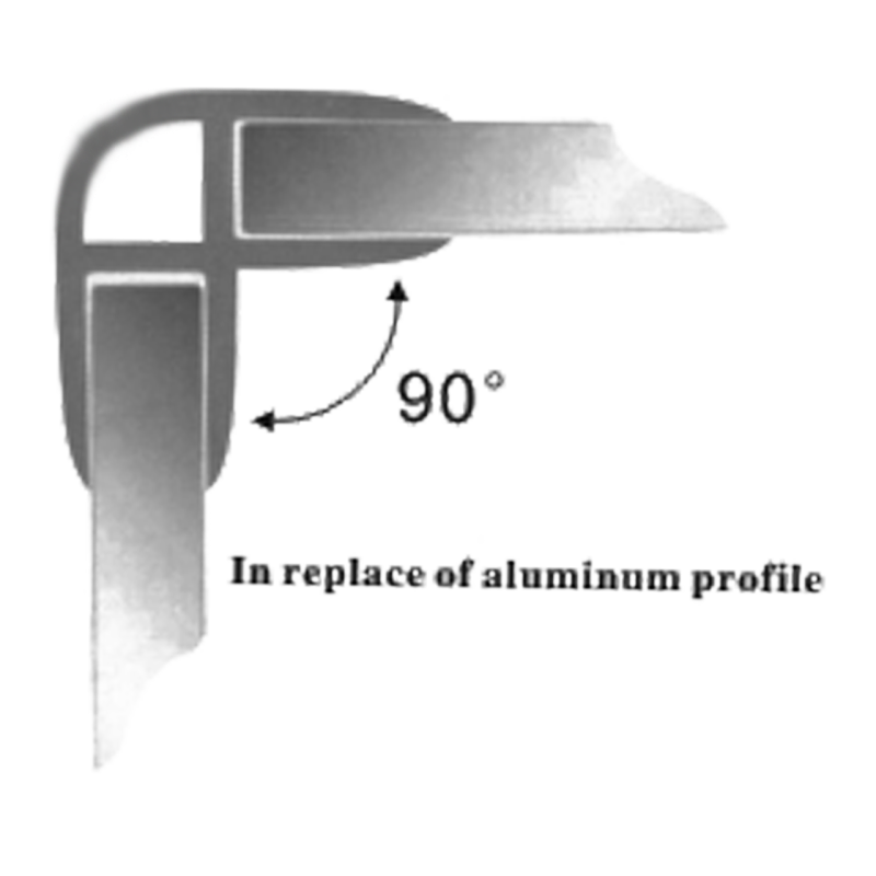 Ущільнювач жорсткий для скла душової кабіни П-подібний (ФС20)