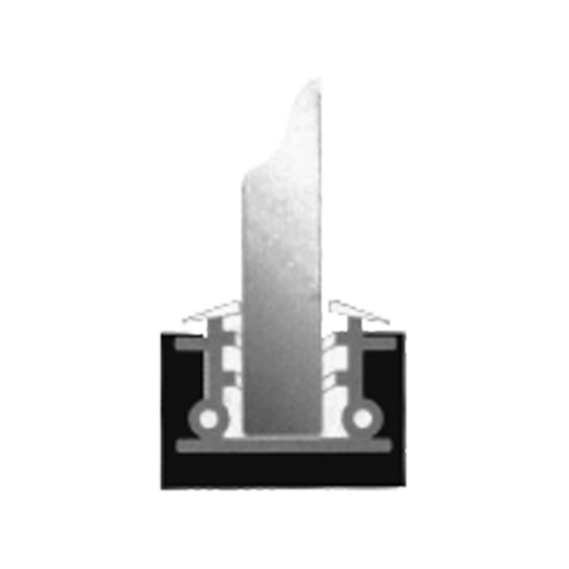 Уплотнитель жесткий для стекла душевой кабины П-образный ( ФС20) 8 мм