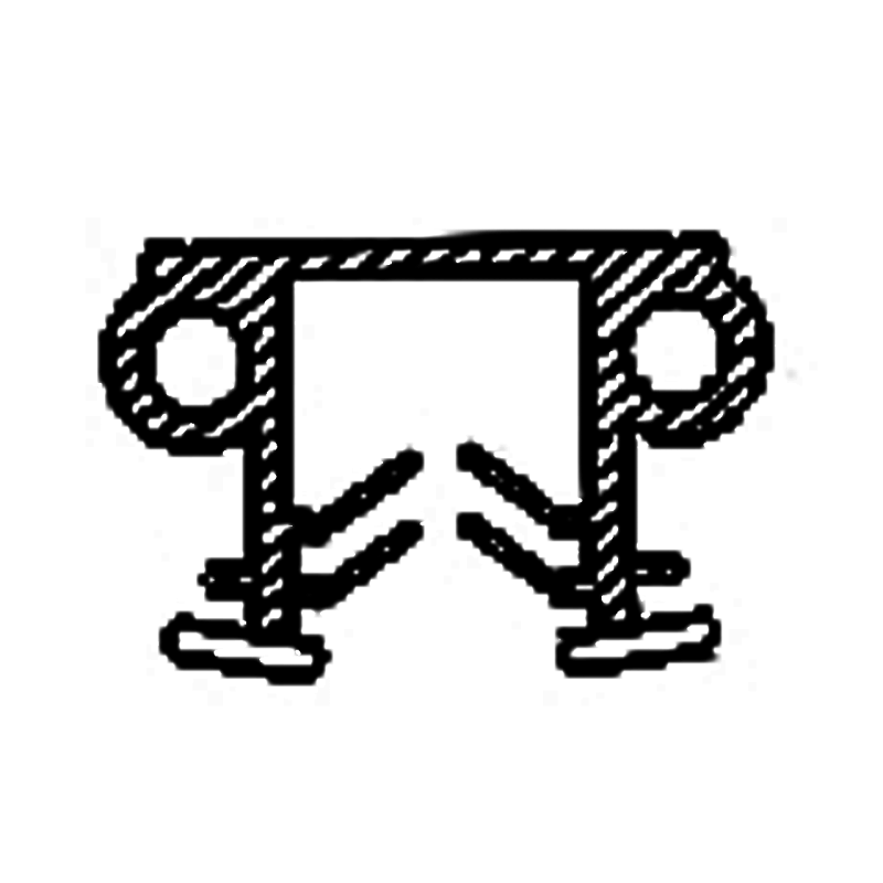 Уплотнитель жесткий для стекла душевой кабины П-образный ( ФС20) 8 мм