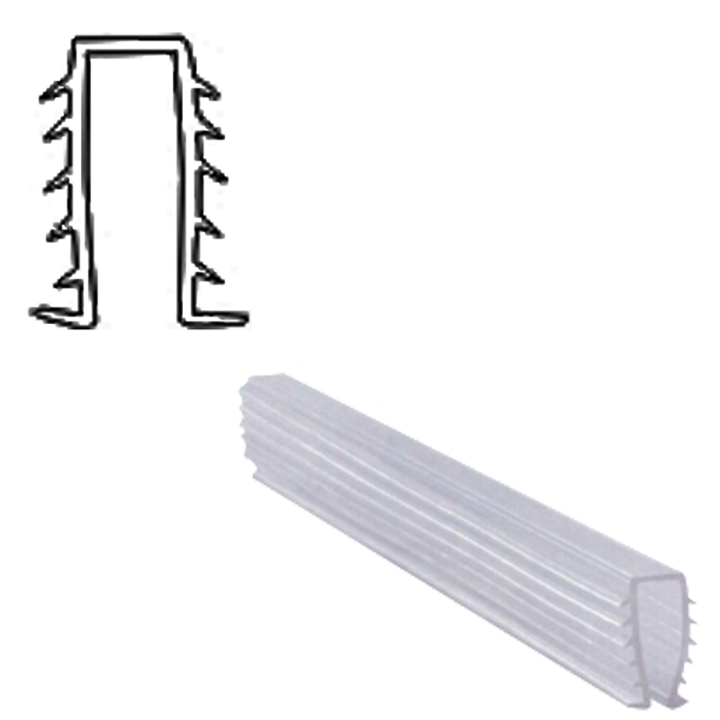 Ущільнювач м'який для скла душової кабіни П-подібний (ФС113)