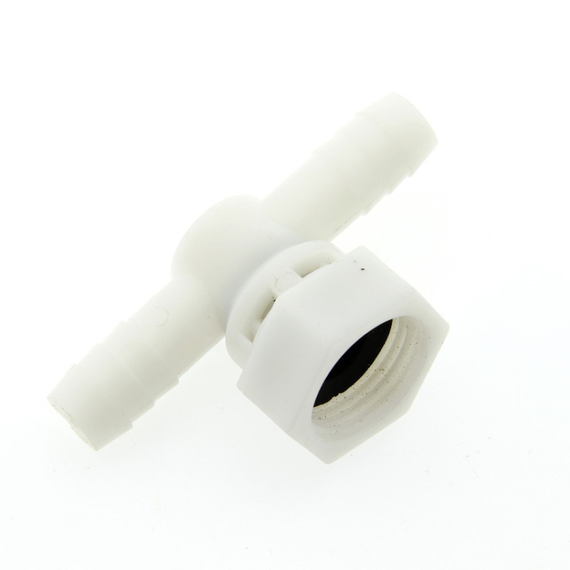 Трійник пластиковий, поворотний, прохідний, штуцер-гайка ( Y-02 ) з внутрішньою різьбою.