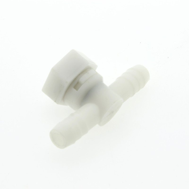 Трійник пластиковий, поворотний, прохідний, штуцер-гайка ( Y-02 ) з внутрішньою різьбою.