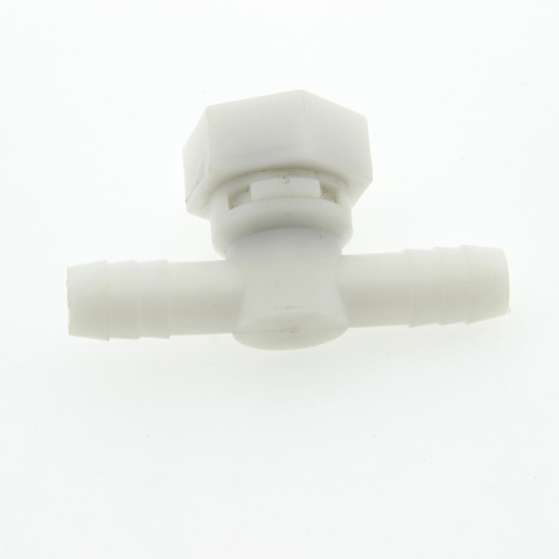 Трійник пластиковий, поворотний, прохідний, штуцер-гайка ( Y-02 ) з внутрішньою різьбою.