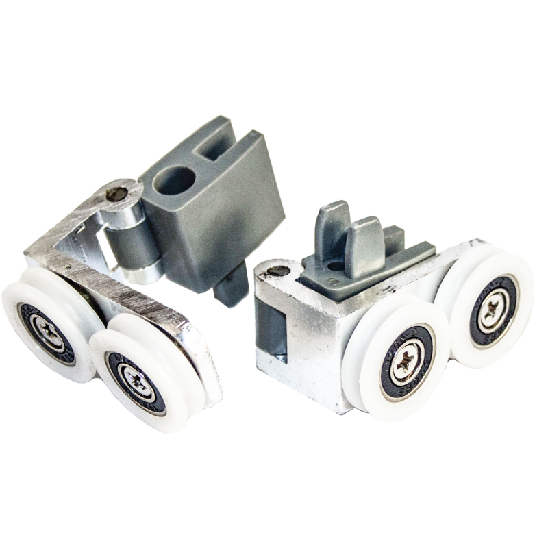 Ролики для душової кабіни подвійні, колеса з прорізом ( А 046 )