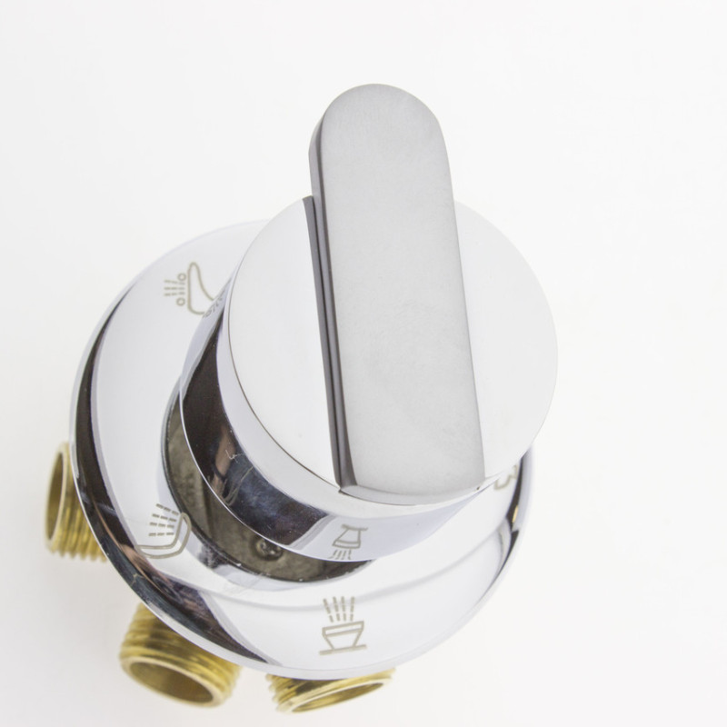 Перемикач для душової кабіни ( Г5 ) на п'ять положення під гайку, вбудовуваний.