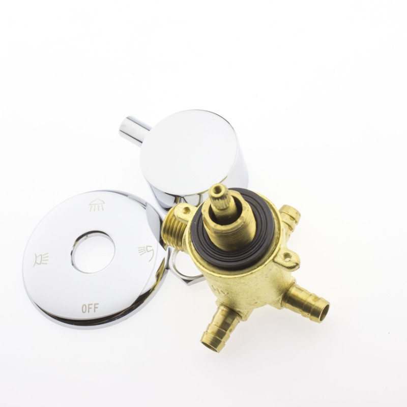 Перемикач для душової кабіни (С3) на три положення під штуцер, вбудований.